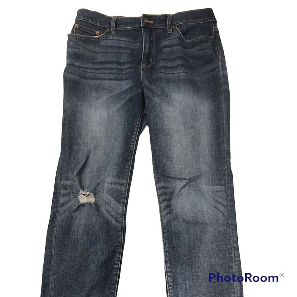 VINTAGE 90s Straight JCrew High waist jeans EUC distressed Sz 32 Inseam …